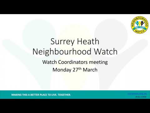 27 03 23 Watch Coordinator meeting slides