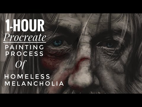 Lee Jeffries Inspired Digital Portrait | ProcreatePainting Process by Deadwriter (Extended)