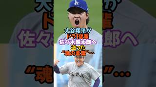 大谷翔平がドラ1後輩・佐々木麟太郎へ送った“魂の言葉”…#大谷翔平 #佐々木麟太郎 #花巻東 #ワールドシリーズ #ドラフト会議 #ソフトバンク #DeNA #MLB #日米挑戦 #魂のエール