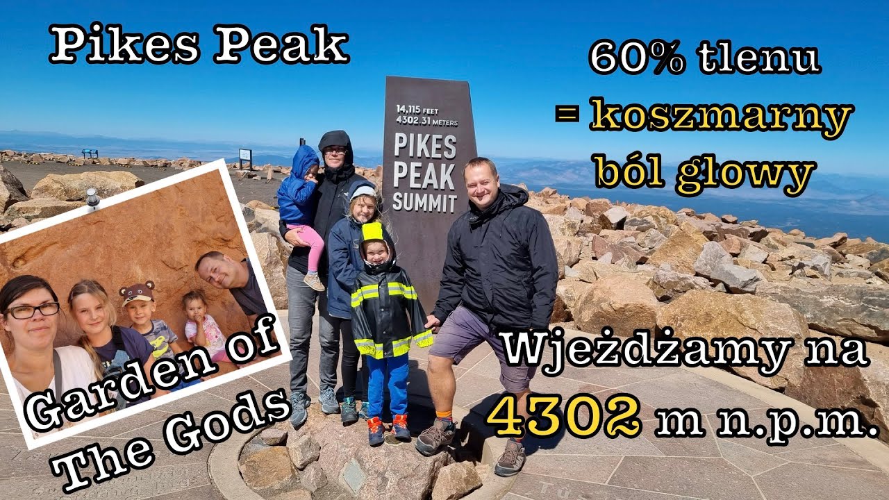 4302m Pikes Peak. Mało tlenu = koszmarny ból głowy...