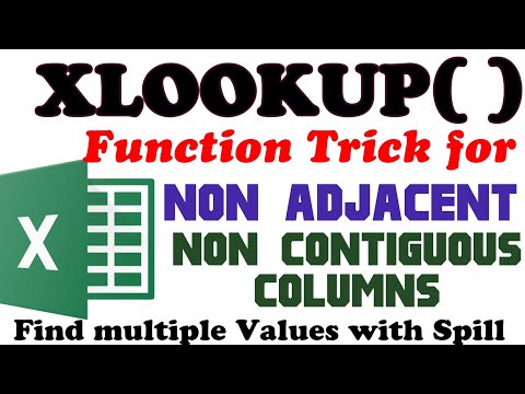 Excel XLOOKUP FUNCTION Trick for Non Adjacent Non Contiguous Columns by Computer Geek - Video 4