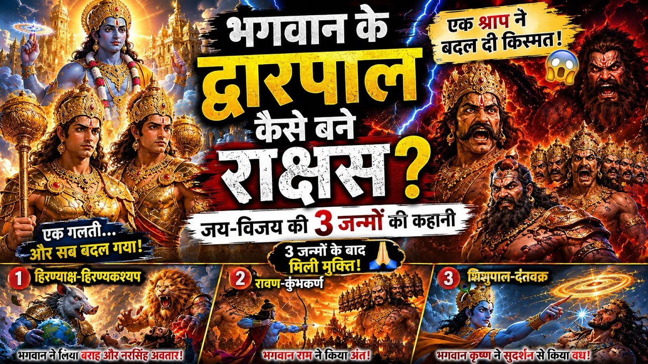 एक श्राप ने बदल दी किस्मत | वैकुंठ के द्वारपाल बने भगवान के दुश्मन | vaikuntha story | #viral #facts
