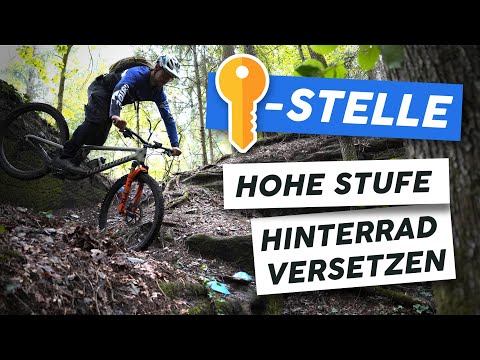 Schlüsselstelle analysiert | Hinterrad versetzen & hohe Stufe | MTB & eMTB Fahrtechnik Tutorial