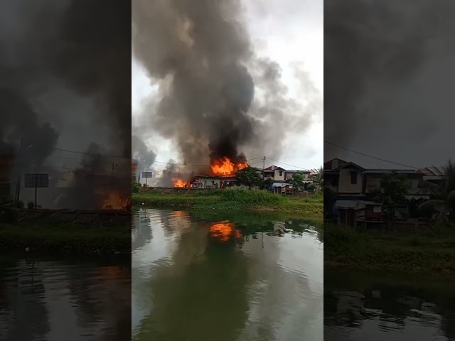 Kebakaran Hebat Guncang Pemancungan: Api Lahap Rumah, Warga Panik Berhamburan