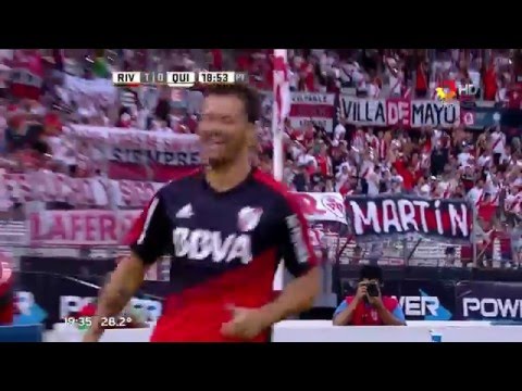Gol de Mora. River 1 - Quilmes 0 | Primera División 2016 - Fecha 01