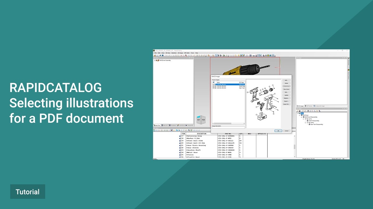 RapidCatalog Tutorial. Selecting illustrations for a PDF document