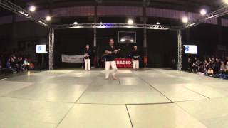 preview picture of video 'Festival des arts martiaux 2015 - Rebecq - Demo Kobudo : Tonfa - Bo'