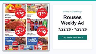 Rouses Weekly Ad (7/22/26 - 7/29/26) Top 10 Deals