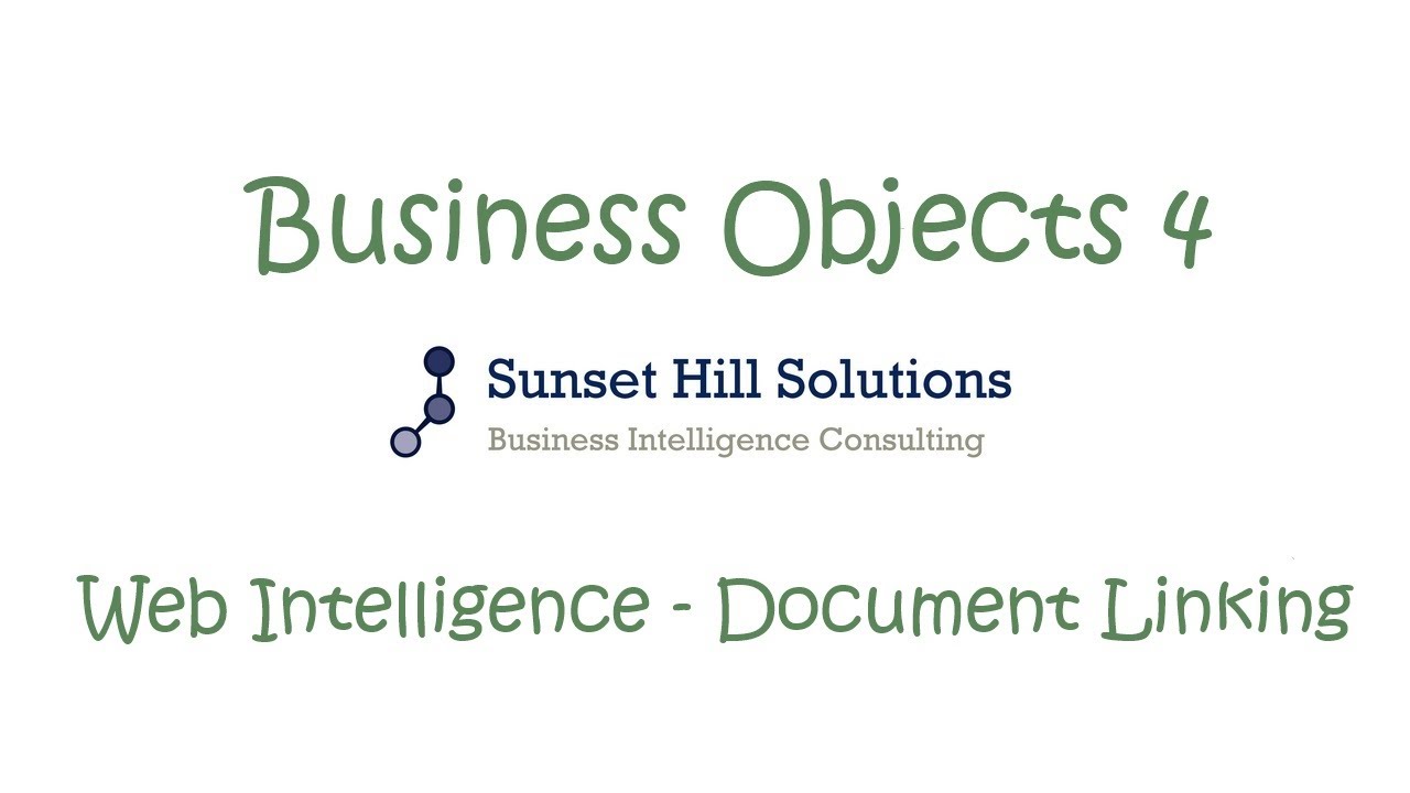 Business Objects 4x - Web Intelligence Document Linking