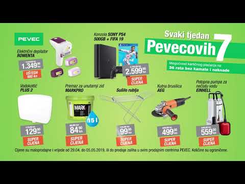Svaki tjedan Pevecovih 7 - ponuda vrijedi od 29.4.2019. do 5.5.2019.