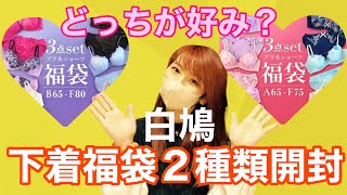 【下着福袋】楽天で買った白鳩の下着福袋2種類開封しました。