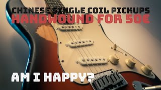 Video thumbnail for Tonerider Pure Vintage vs. Artfit handwound alnico 5 Single Coils from China Aliexpress by Ks Guitars