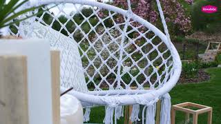 Závesné kreslo, biele, AMADO 2 NEW