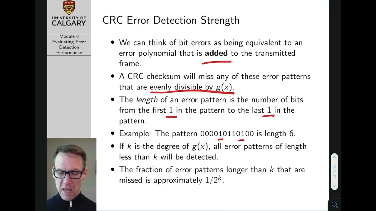 Computer Networks Lecture 8: Error Detection Performance