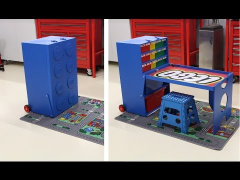 Portable lego discount table with storage