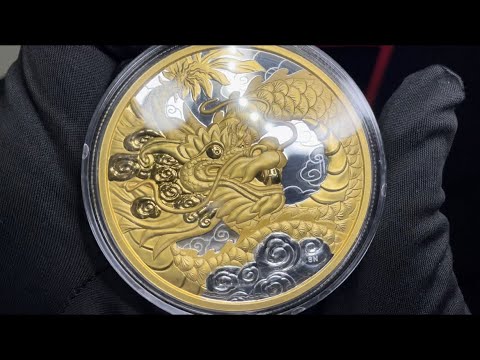 5oz dragon silver coin canada