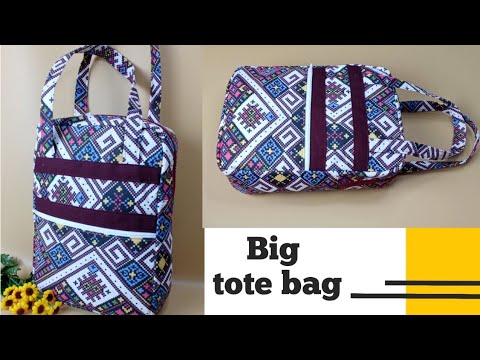 DIY Big tote bag easy | easy sewing tutorial