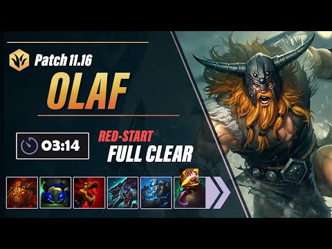 [Season 11.16] Olaf Jungle Clear Guide | 3:14 Red-Start Full Clear