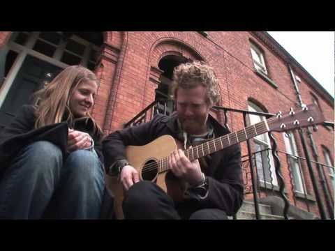 Heyday on the stoop of No 4 - Glen and Marketa