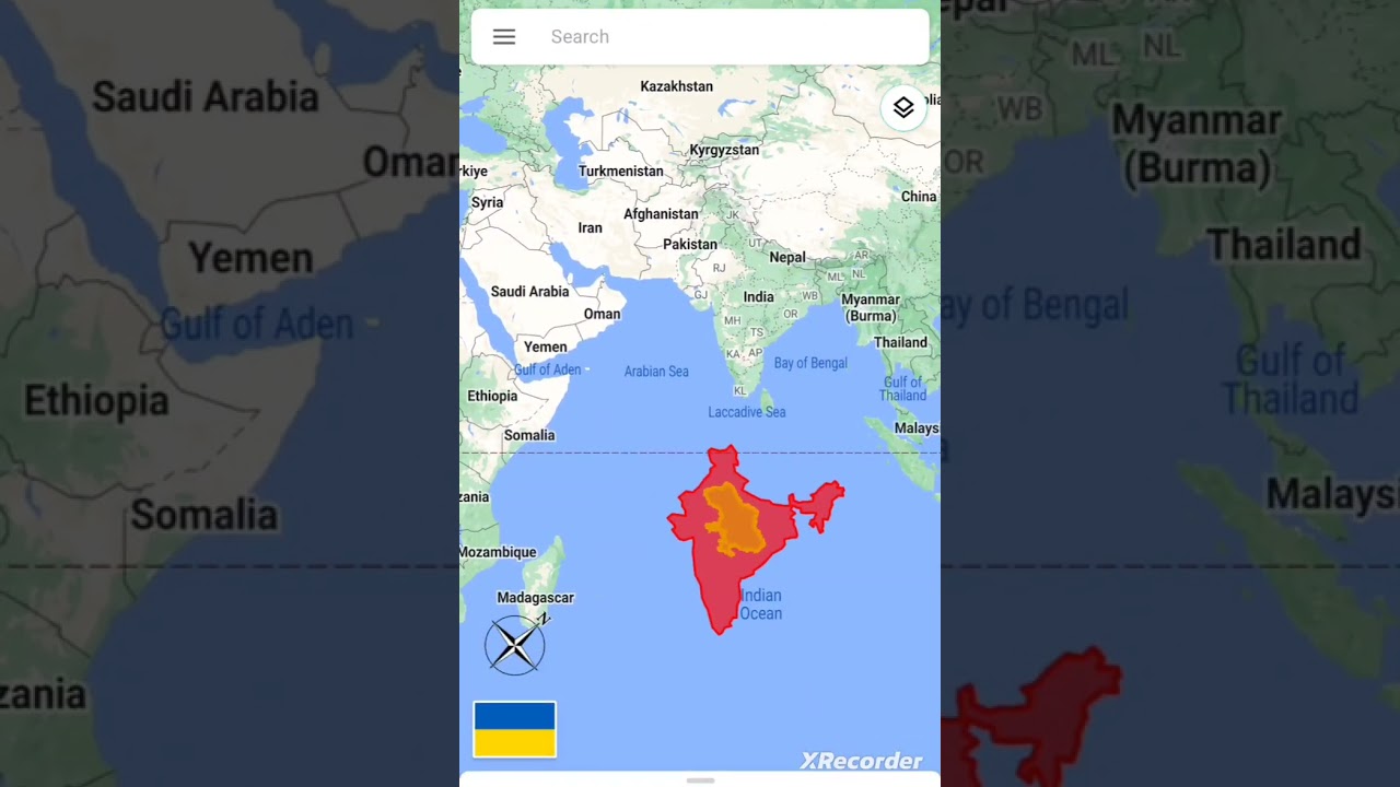 India vs Ukraine size comparison #india #ukraine #mapping #shorts #world #map #viral #comparison