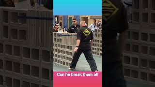 Download lagu Can he break them all? Concrete breaking Martial arts sport karate competition #breaking #karate mp3