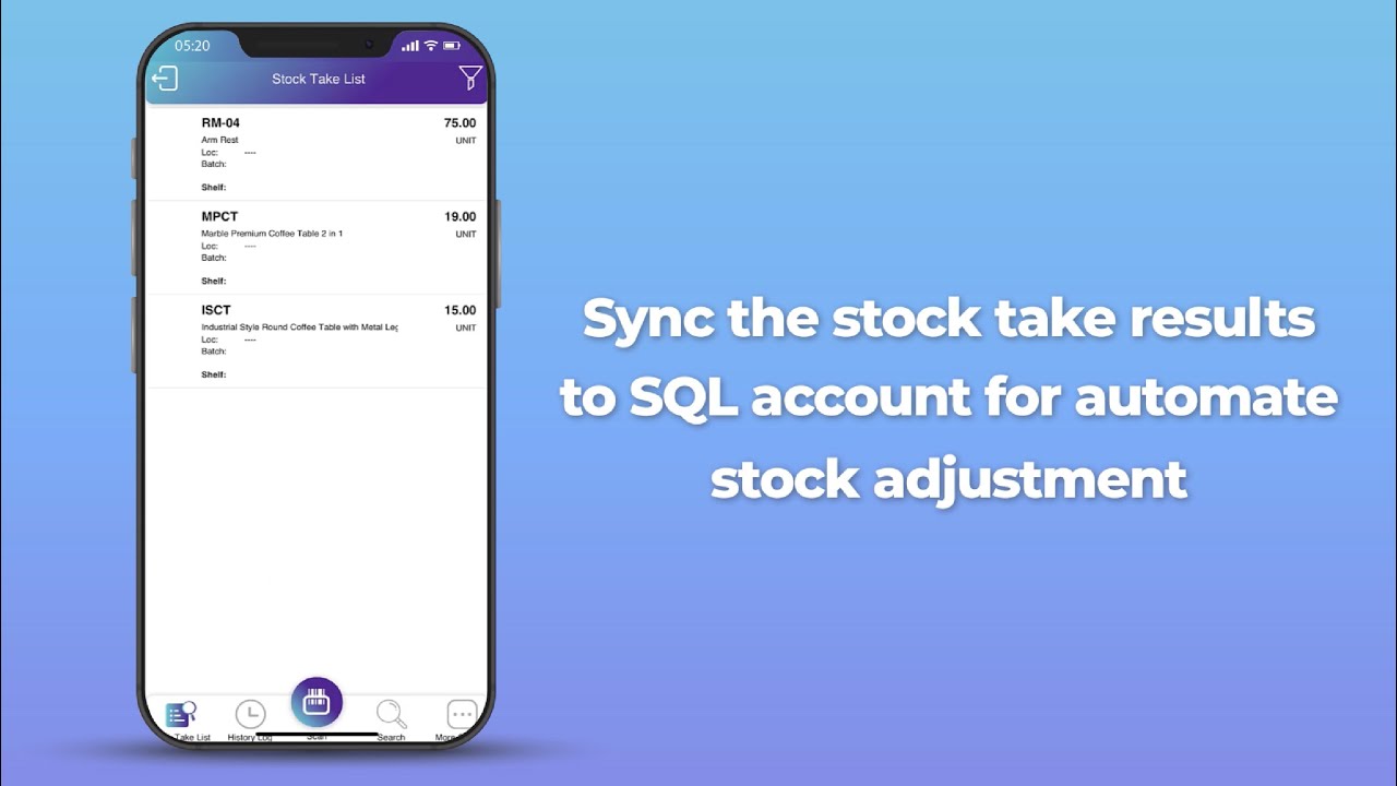 SQL Stock Take 03) Sync the stock take results to SQL account for automate stock adjustment