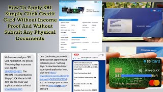 How To Apply SBI SimplyClick Credit Card Wtihout Income Proof With Unboxing And Check Your CardLimit