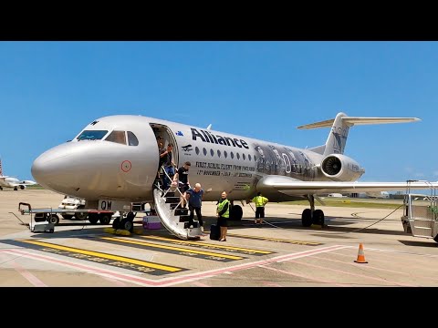 Onboard the Fokker 70 - Alliance Airlines Trip Report from Port Macquarie to Brisbane Video