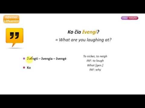 Informal Lithuanian [2] To laugh