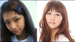 芸能人すっぴん⇔メイク画像比較パート2 びっくりor可愛い