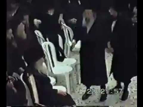Rare Footage Of The Gerrer Rebbe The Pnei Menachem Zt"l Dancing At A Wedding