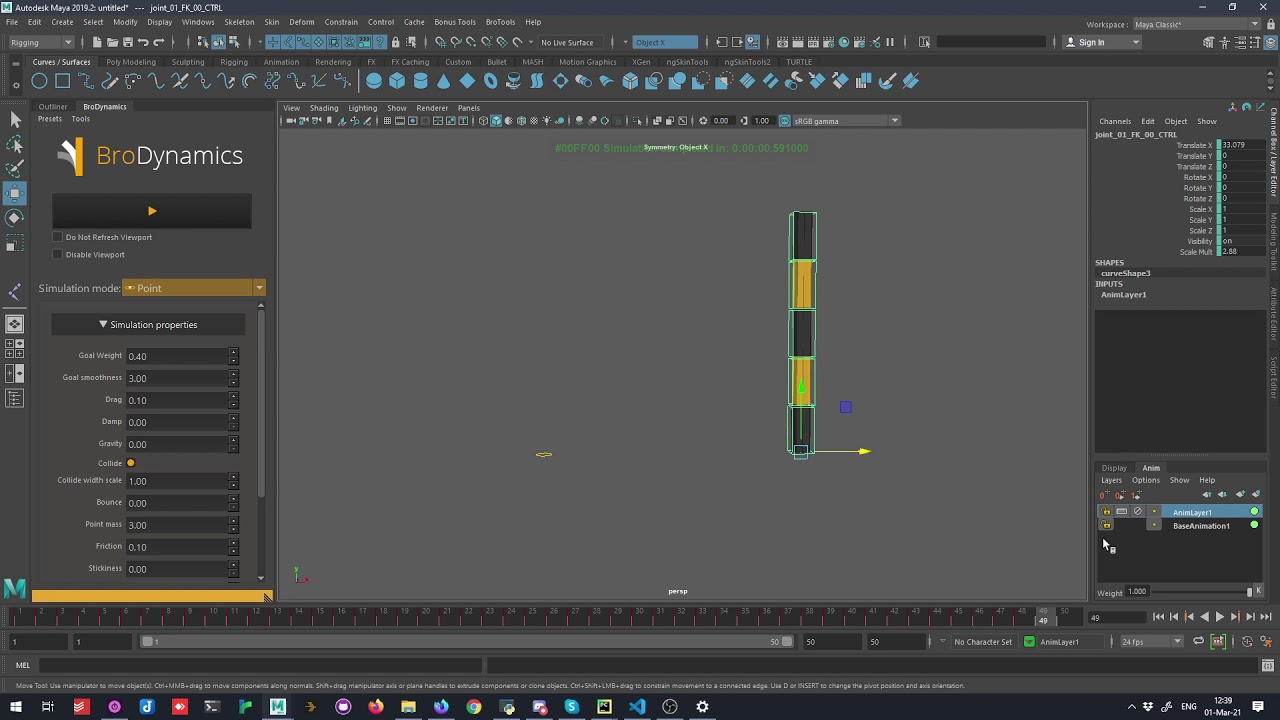 Tutorial: BroDynamics Quickstart and Point Mode
