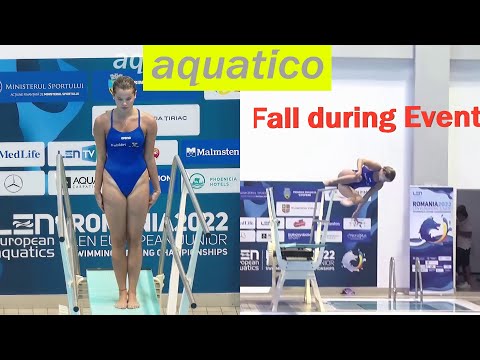 Diver Meja Palmer (Sweden). Fall during LEN 2022