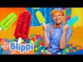 Fruit Popsicles And Indoor Playgrounds With Blippi Food Fun Play Educational Videos For Kids