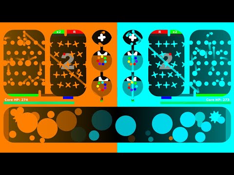 Bubbles War x Multiply or Release | Core Destruction In Algodoo