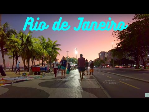 I Walked Copacabana Beach at Night (4K)