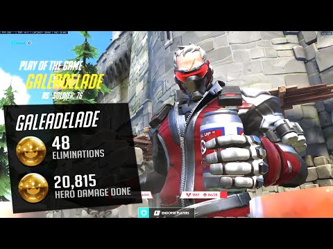 Gale Sick Soldier 76 - 48 elims! [ Overwatch Season 35 Top 500 ]