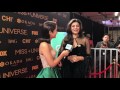 Sushmita Sen interviewed at the 65th Miss Universe Red Carpet