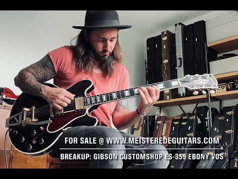Gibson Custom Shop ES-355 Reissue "Black Beauty" Keith Richards Look, Ebenholz, Bigsby, Classic 57 PU´s ​ 2011 - Ebony image 26