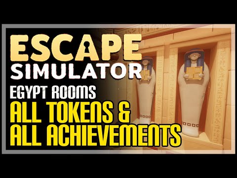 Escape Simulator 100% Walkthrough Part 2 - All Tokens & Achievements - Labyrinth of Egypt