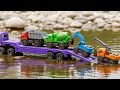 Splashy Toy Trucks Song Dump Mixer Excavator Crane Go Splash More Nursery Rhymes