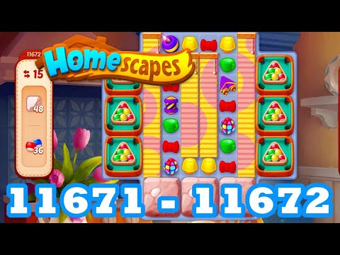 Homescapes Level 11671 - 11672 HD 3 - match puzzle Gameplay | android | IOS | GameGo Game