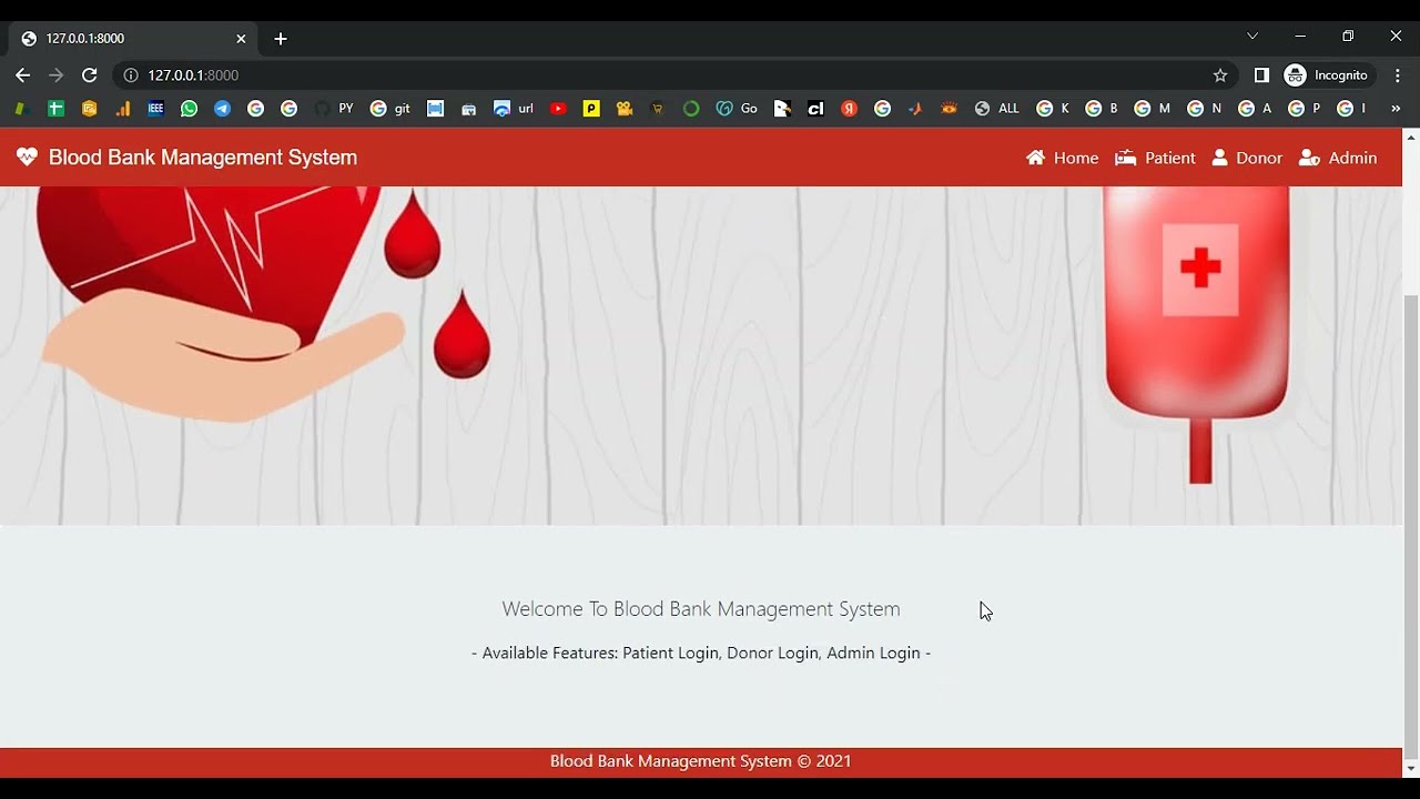 Blood Bank Information System in Django OKOK PROJECTS Final Year