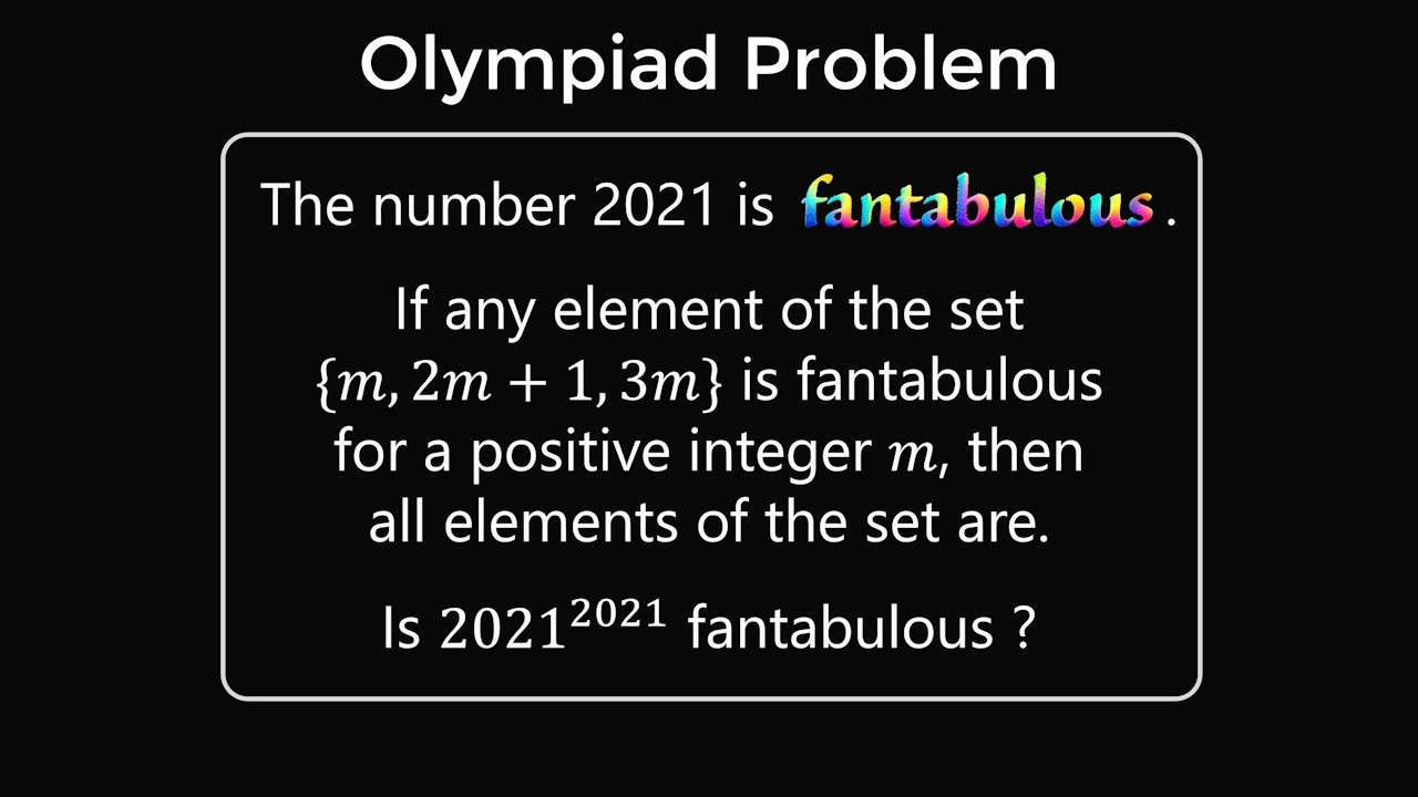 A fantabulous Olympiad problem
