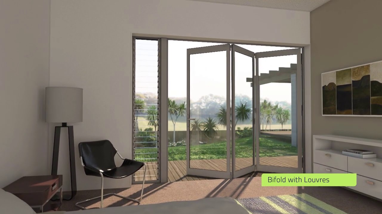 Altus Window Systems - Bifold doors with Louvre windows