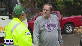 Recycle truck driver credited for saving life of man on his route | FOX 13 Seattle