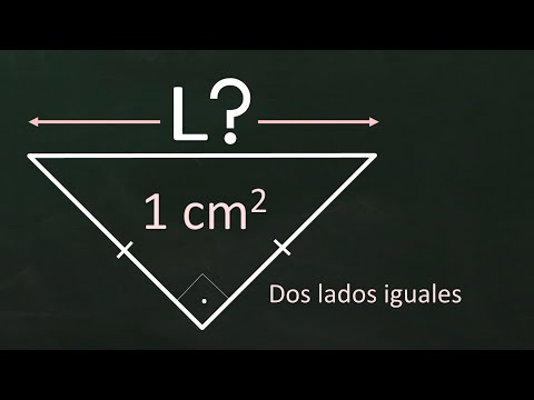 Halla el lado desconocido de un triángulo conociendo el área