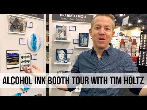 Creativation 2020 Alcohol Ink Booth Tour with Tim Holtz