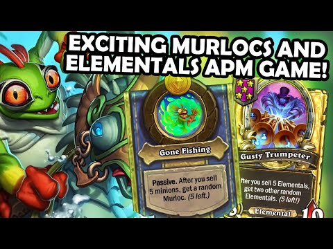 DOUBLE APM With Gusty Trumpeter And Flurgl Hero Power! | Hearthstone Battlegrounds