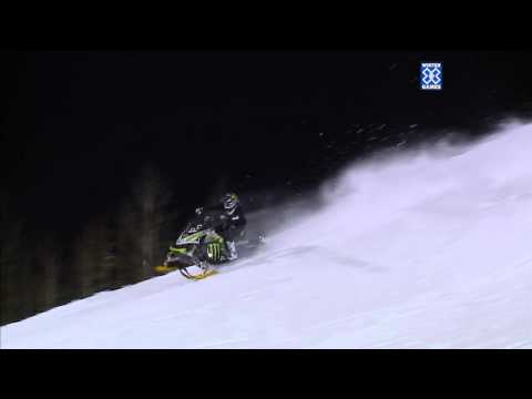 Winter X Games 2012: First Snowmobile Front Flip (Slow Motion)
